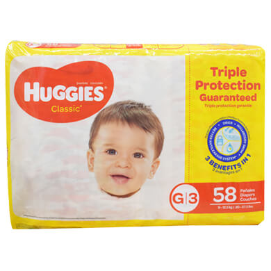 PANAL HUGGIES CLASSIC SUP MEGA G 58 UND PANAL HUGGIES CLASSIC SUP MEGA G 58 UND