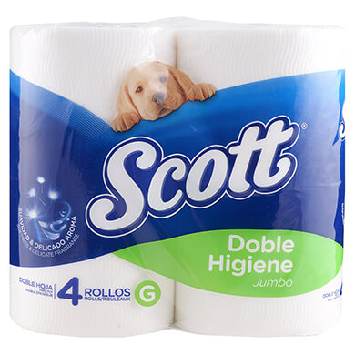 Papel higienico Scott jumbo 4 unidades Papel higienico Scott jumbo 4 unidades