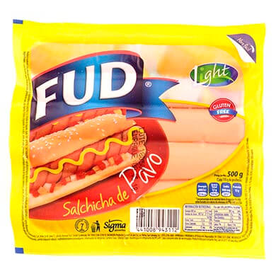 SALCHICHA PAVO FUD 500 G SALCHICHA PAVO FUD 500 G