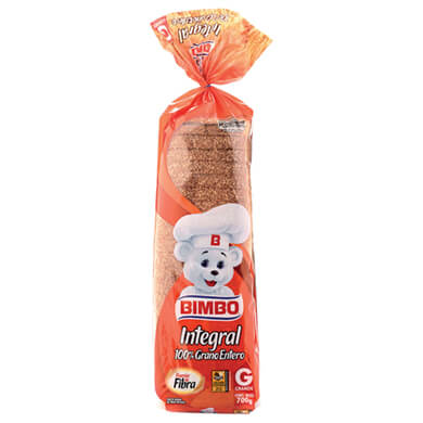 PAN SANDWICH BIMBO INTEGRAL FIBRA 700 GR PAN SANDWICH BIMBO INTEGRAL FIBRA 700 GR