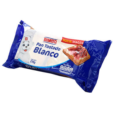 PAN BIMBO TOSTADO BLANCO 210G PAN BIMBO TOSTADO BLANCO 210G