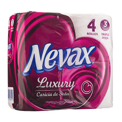 PAPEL HIGIENICO NEVAX LUXURY 4R 3 HOJA PAPEL HIGIENICO NEVAX LUXURY 4R 3 HOJA