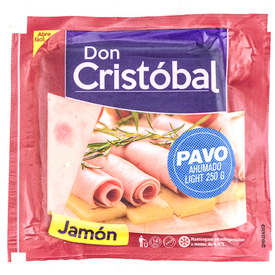JAMON AHUMA PAVO LIGHT CRISTOBAL 250GR JAMON AHUMA PAVO LIGHT CRISTOBAL 250GR