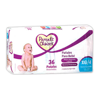 PANAL PARENTS CHOICE P.BEBE T XG 36 EA PANAL PARENTS CHOICE P.BEBE T XG 36 EA