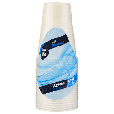VASO SUPERMAX DESECHABLE N9 BCO 24UDS VASO SUPERMAX DESECHABLE N9 BCO 24UDS