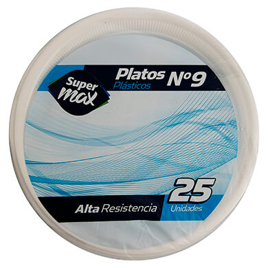 PLATO SUPERMAX DESECHABLE N9 BCO 25UDS PLATO SUPERMAX DESECHABLE N9 BCO 25UDS