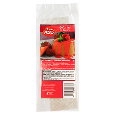 GELATINA SABEMAS EN LAMINAS 12 GR GELATINA SABEMAS EN LAMINAS 12 GR