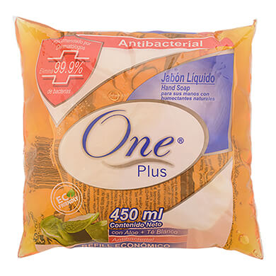 JABON LIQ ONE PLUS BURB 450ML JABON LIQ ONE PLUS BURB 450ML
