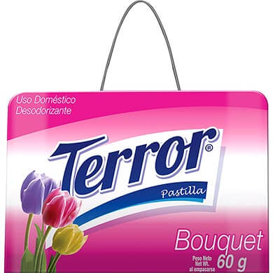 PASTILLA TERROR PARA SANITARIO BOUQUET 60GR PASTILLA TERROR PARA SANITARIO BOUQUET 60GR