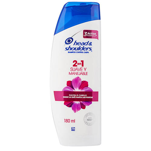 Shampoo Head and Shoulders 2 en 1 suave 180 ml Shampoo Head and Shoulders 2 en 1 suave 180 ml