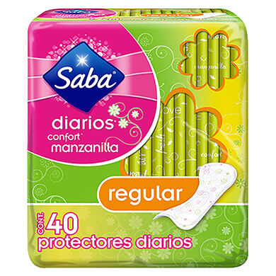 Protector diario Saba manzanilla confort 40 unidades Protector diario Saba manzanilla confort 40 unidades