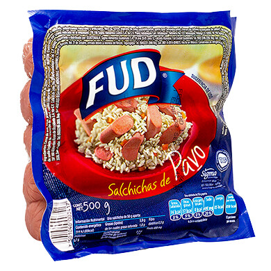 SALCHICHA FUD DE PAVO 500 GRAMOS SALCHICHA FUD DE PAVO 500 GRAMOS