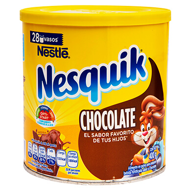 BEBIDA EN POLVO NESQUIK CHOCOLATE 400GR BEBIDA EN POLVO NESQUIK CHOCOLATE 400GR