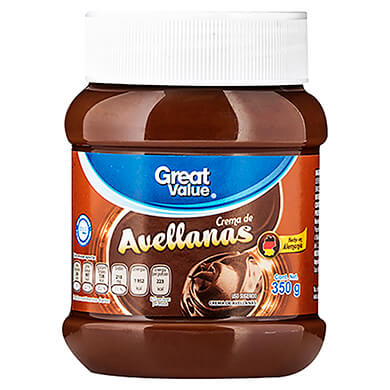 CREMA GREAT VALUE DE AVELLANAS 350GR CREMA GREAT VALUE DE AVELLANAS 350GR