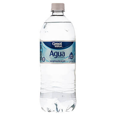 AGUA PURIFICADA GREAT VALUE 1 LT AGUA PURIFICADA GREAT VALUE 1 LT