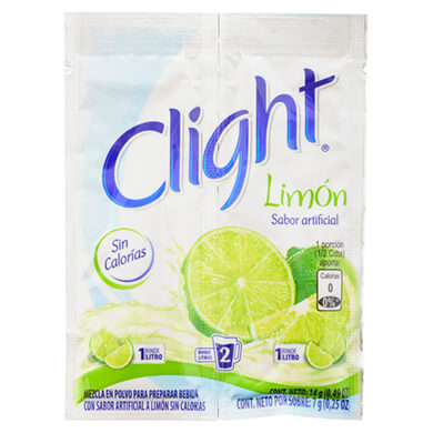 BEBIDA EN POLVO CLIGHT LIMON 14GR BEBIDA EN POLVO CLIGHT LIMON 14GR