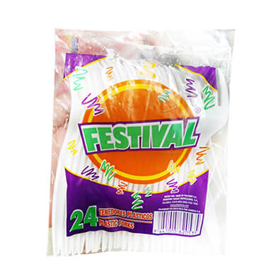 TENEDORES PLASTIVAL DESECHABLES GRANDE 25 UND TENEDORES PLASTIVAL DESECHABLES GRANDE 25 UND