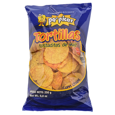 TORTILLA PAPICAR TOSTADITAS D MAIZ 250GR TORTILLA PAPICAR TOSTADITAS D MAIZ 250GR