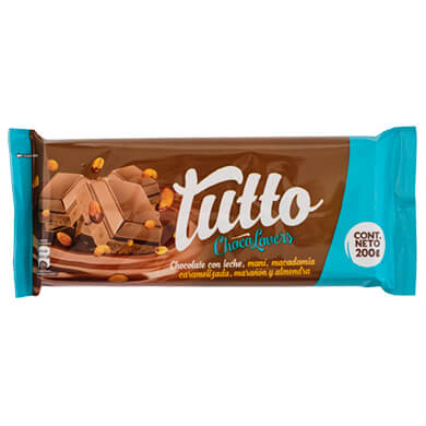 CHOCO TUTTO CHOCOLOVERS BARRA 200GR CHOCO TUTTO CHOCOLOVERS BARRA 200GR