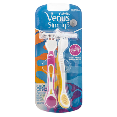 Maquina afeitar Simply Venus 3 blist 2 unidades Maquina afeitar Simply Venus 3 blist 2 unidades
