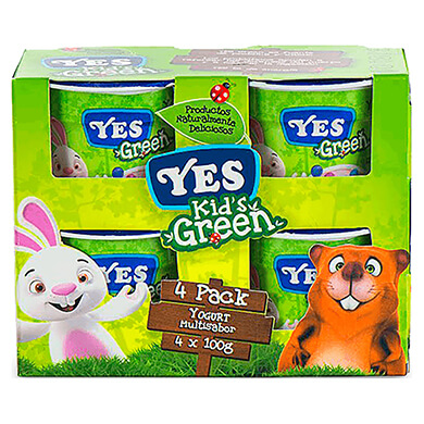YES YOGURT KIDS SURTIDO 4PCK 100GR YES YOGURT KIDS SURTIDO 4PCK 100GR