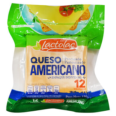 QUESO PROCESADO LACTOLAC AMARILLO 170GR QUESO PROCESADO LACTOLAC AMARILLO 170GR