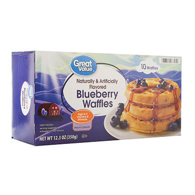 WAFFLES GV BLUEBERRY 10 UNIDADES 350GR WAFFLES GV BLUEBERRY 10 UNIDADES 350GR