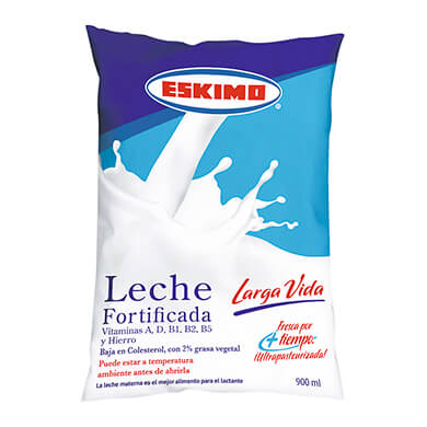 Leche Eskimo fortificada 3 porciento uht 900 ml Leche Eskimo fortificada 3 porciento uht 900 ml
