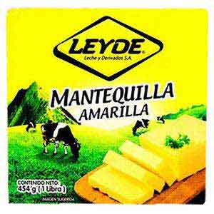 MANTEQUILLA LEYDE AMARILLA 454 GR MANTEQUILLA LEYDE AMARILLA 454 GR