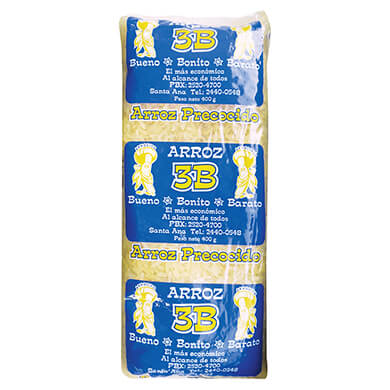 ARROZ 3B PRECOCIDO 2PACK 400GR ARROZ 3B PRECOCIDO 2PACK 400GR