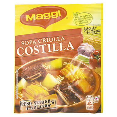 SOPA MAGGUI COSTILLA CRIOLLA 58GR SOPA MAGGUI COSTILLA CRIOLLA 58GR