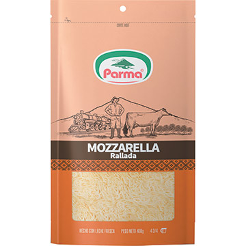 QUESO PARMA MOZZARELLA RALLADA 400 GR QUESO PARMA MOZZARELLA RALLADA 400 GR