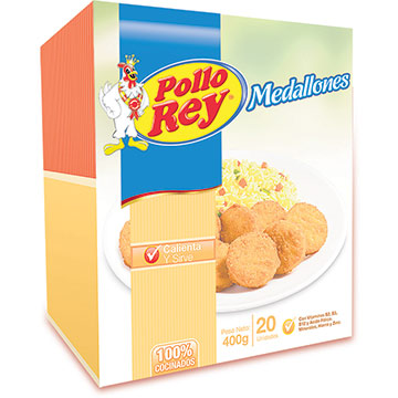 MEDALLONES POLLO REY CARNE DE POLL 400GR MEDALLONES POLLO REY CARNE DE POLL 400GR