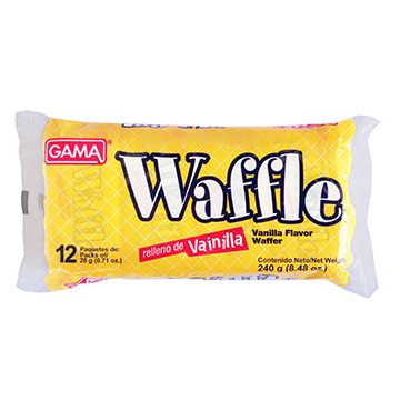 GALLETA GAMA WAFFLE VAINILLA 240GR GALLETA GAMA WAFFLE VAINILLA 240GR