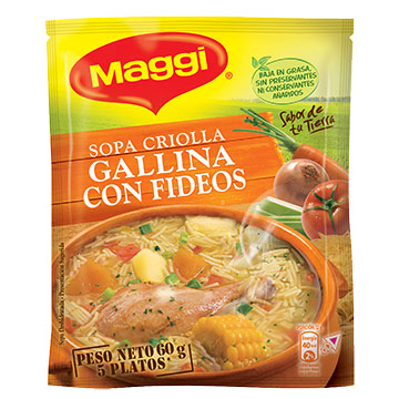 SOPA MAGGI FIDEOS GALLINA CRIOLLA 60GR SOPA MAGGI FIDEOS GALLINA CRIOLLA 60GR