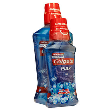 ENJUAGUE BUCAL COLGATE PLAX ICE 500ML + 250ML ENJUAGUE BUCAL COLGATE PLAX ICE 500ML + 250ML